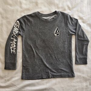 Volcom Caiden BMX Youth Send Mode Gray Long Sleeve Shirt (Size 5/Medium)